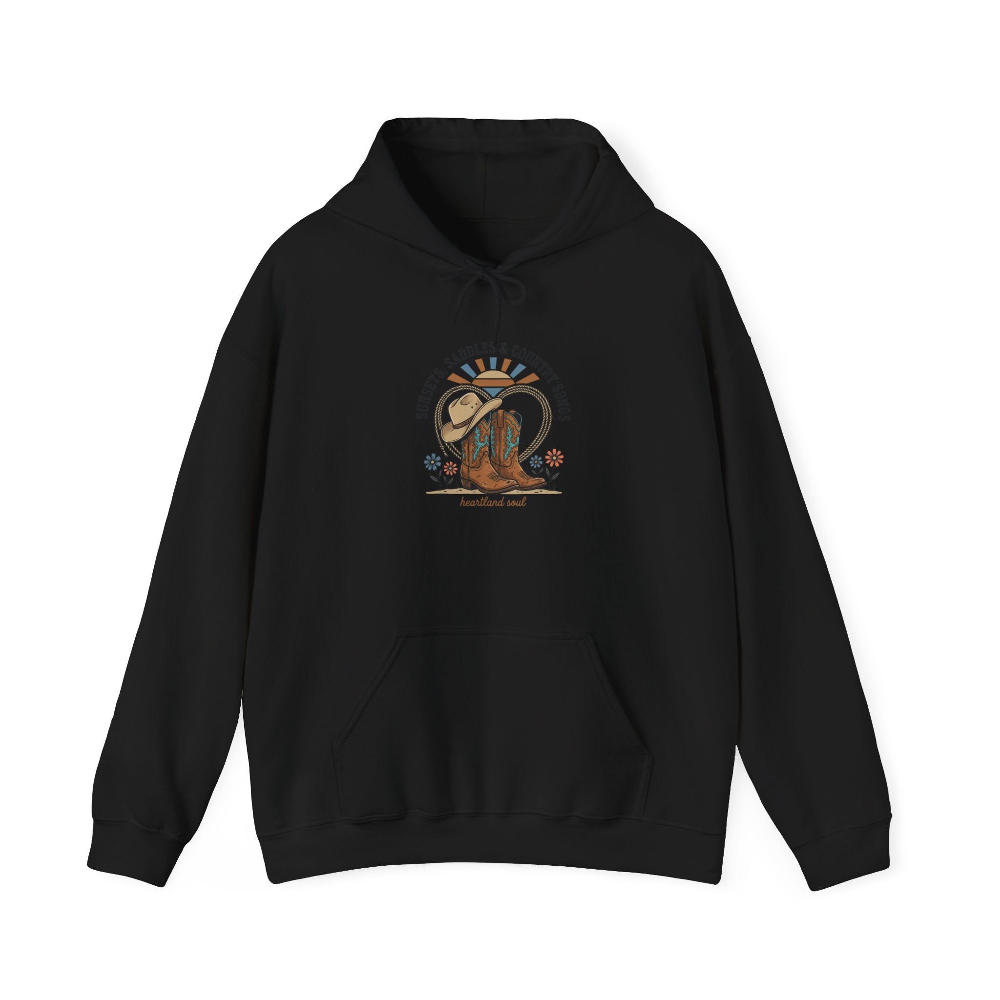Western Cowgirl Rodeo Boot Hoodie | rustic prairie vintage ranch sweatshirt