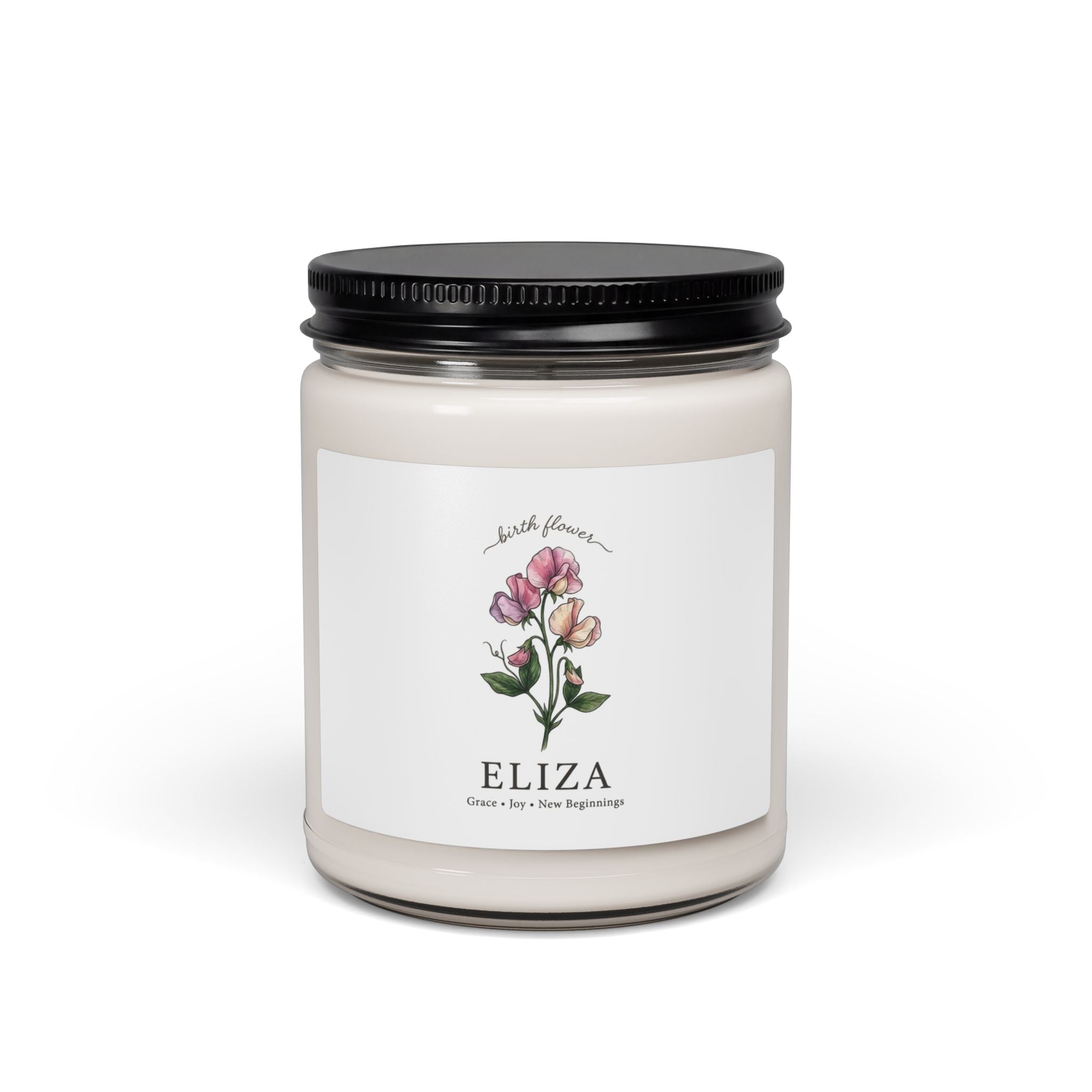 Birth Month Flower Candle | Personalized Botanical Soy Candle
