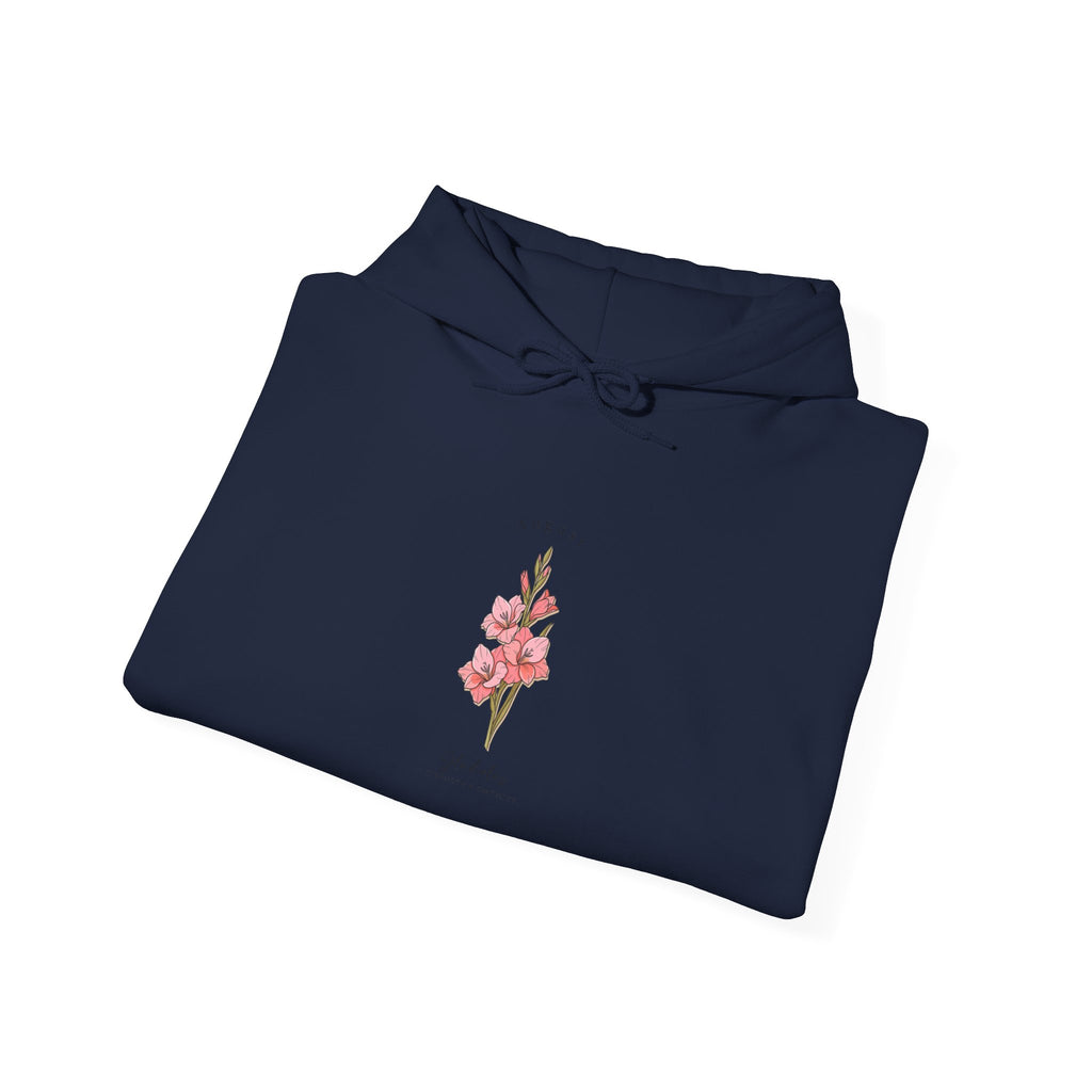 April Birth Flower Hoodie | personalized botanical watercolor, line art
