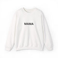 Mama Crewneck Sweatshirt — Minimalist White Mother's Day Pullover