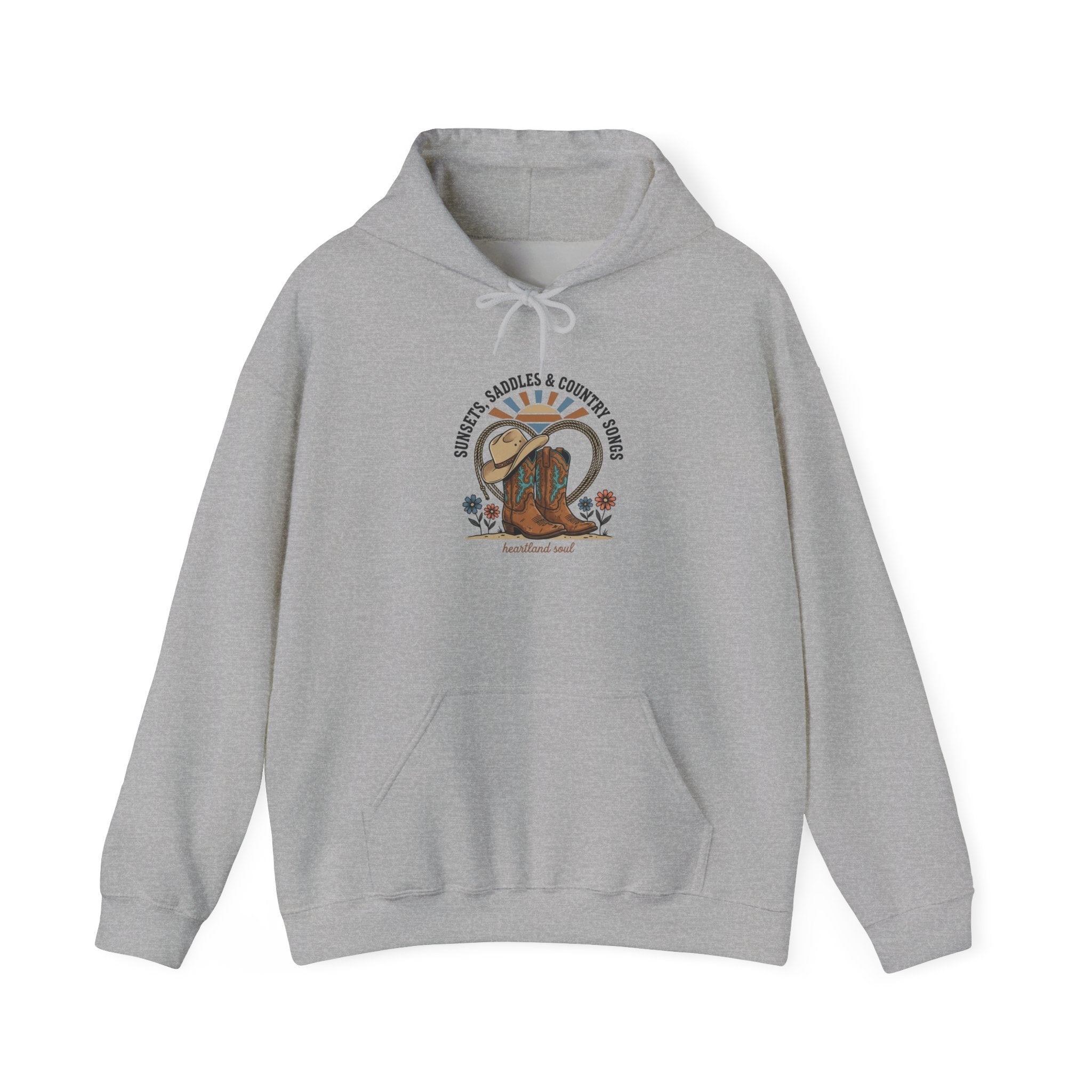 Western Cowgirl Rodeo Boot Hoodie | rustic prairie vintage ranch sweatshirt