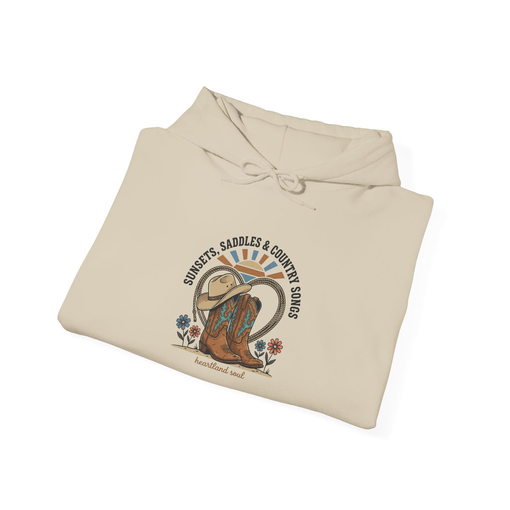 Western Cowgirl Rodeo Boot Hoodie | rustic prairie vintage ranch sweatshirt