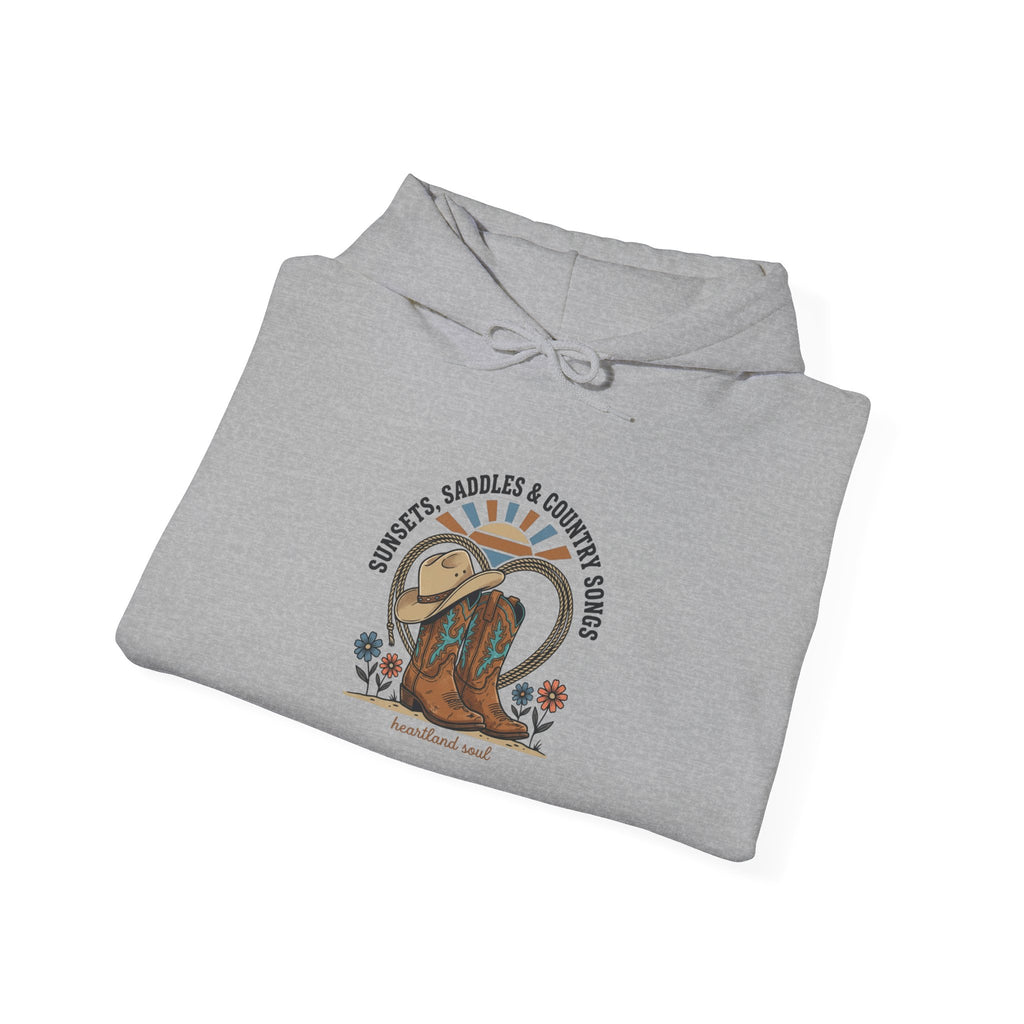 Western Cowgirl Rodeo Boot Hoodie | rustic prairie vintage ranch sweatshirt