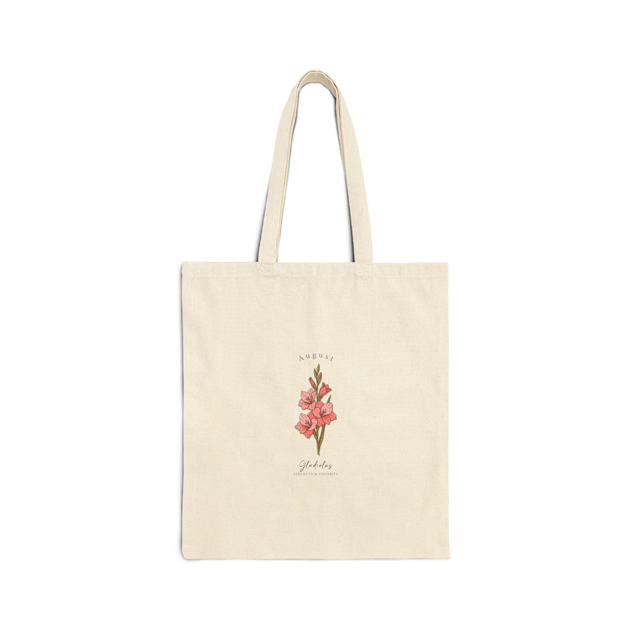 Birth Month Flower Tote | Personalized botanical watercolor, custom name