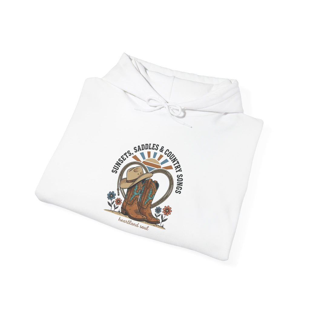 Western Cowgirl Rodeo Boot Hoodie | rustic prairie vintage ranch sweatshirt