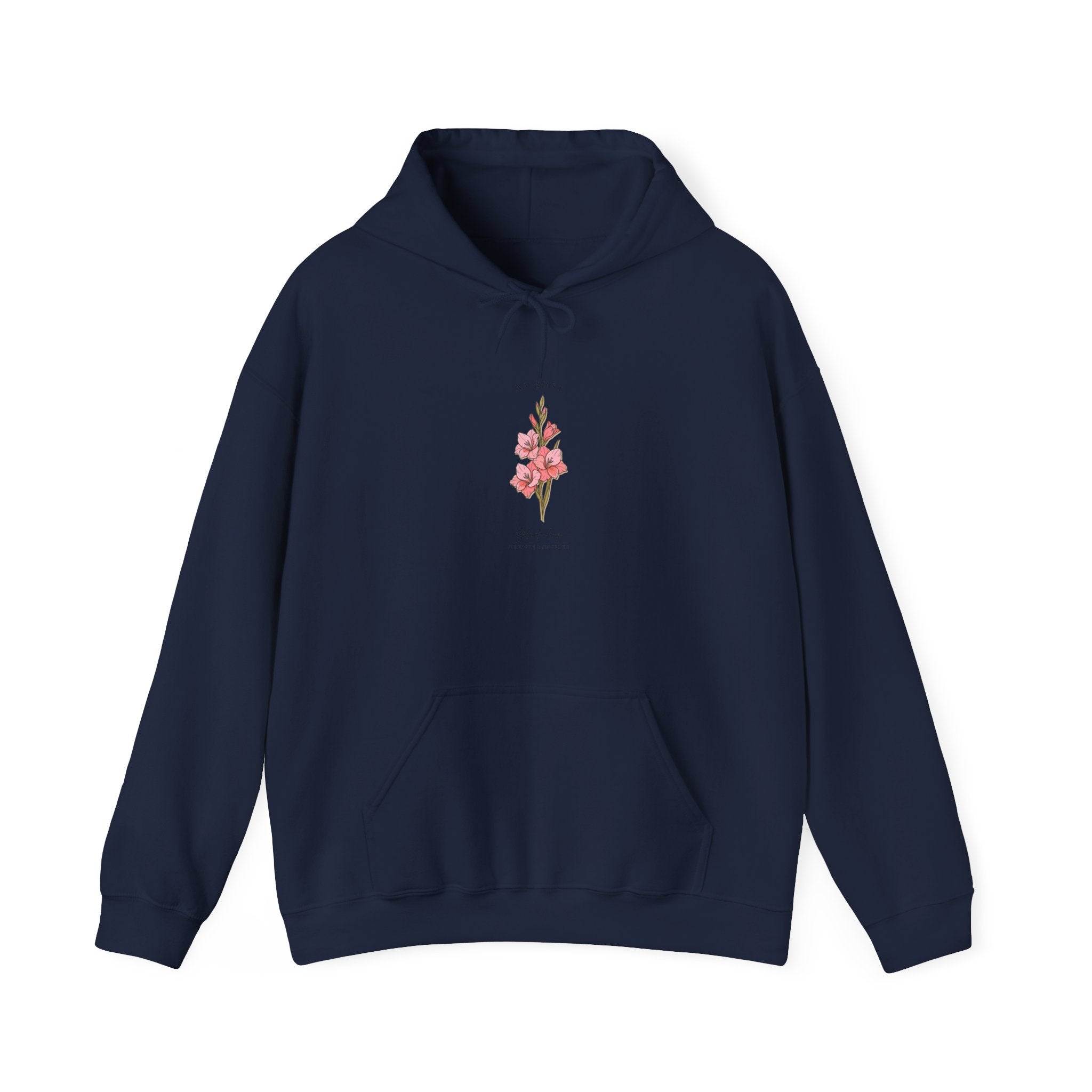 April Birth Flower Hoodie | personalized botanical watercolor, line art