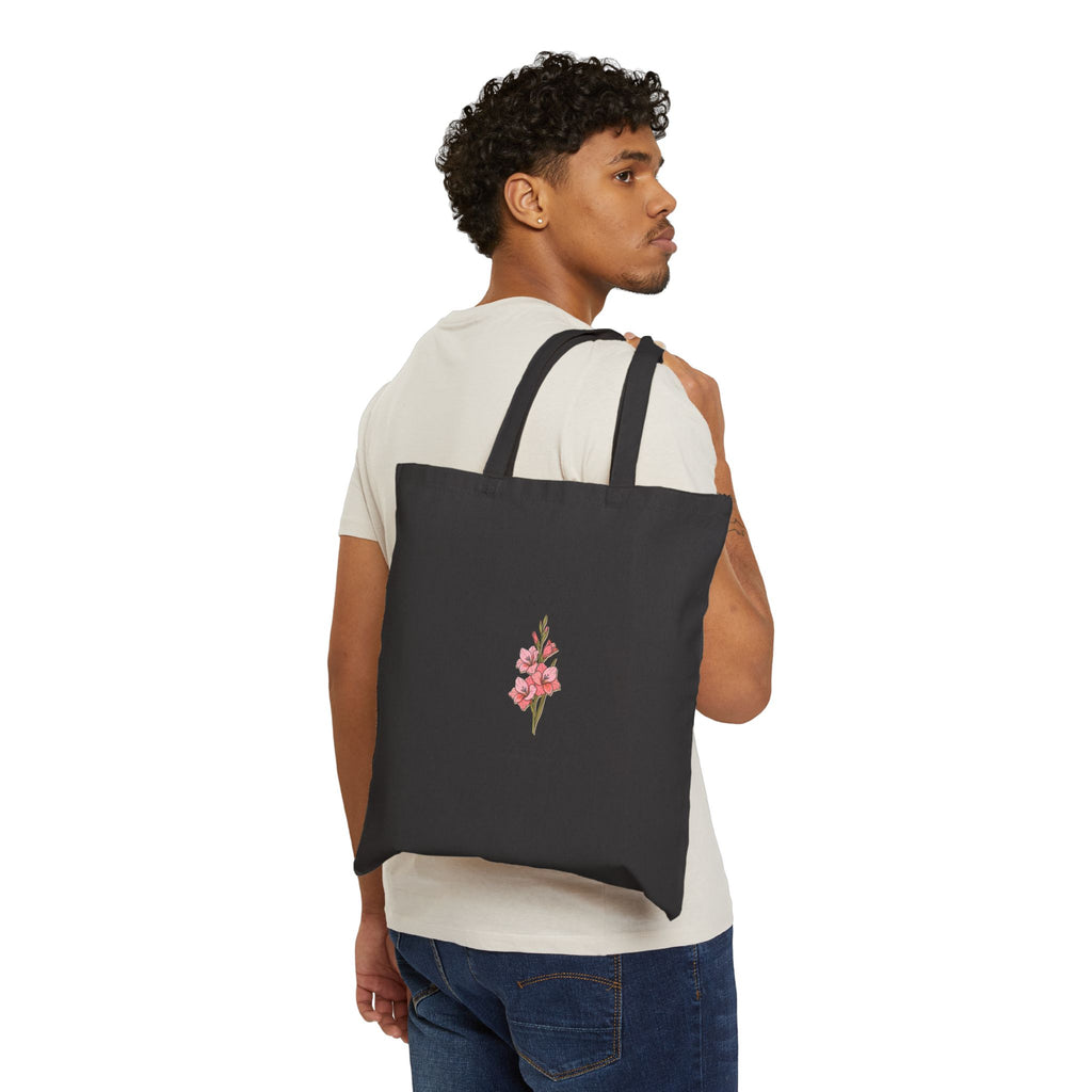 Birth Month Flower Tote | Personalized botanical watercolor, custom name